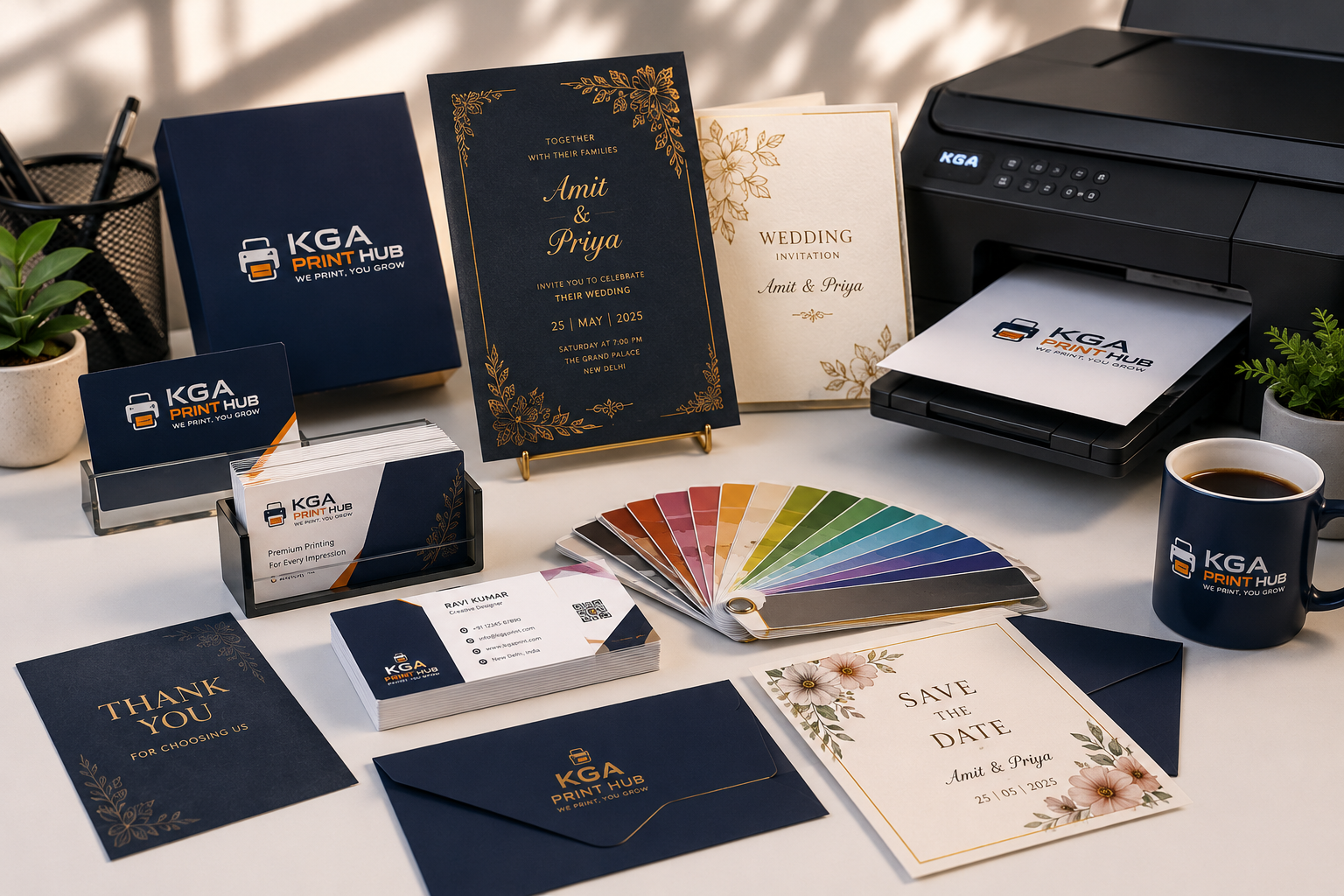 kga print hub printing cards designs