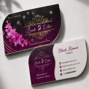 Leaf Style Die Cut Velvet Lamination with Gold Foil & UV