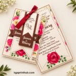 Digital Printing Wedding Card D001