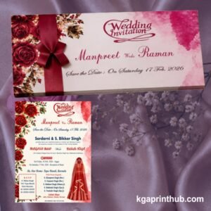 Digital Printing Wedding Card D015 A